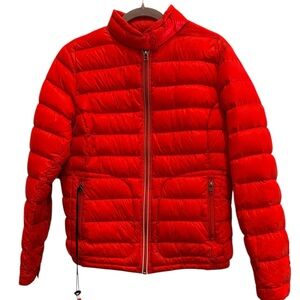 BMW M Series Women’s Red Down Filled Lightweight Puffer Jacket sz M
